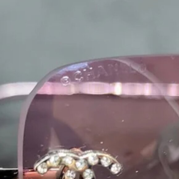 CHANEL 4017-D PINK SUNGLASSES CC Logo Crystals Vintage Y2K - Picture 8 of 16